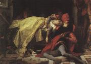 Alexandre  Cabanel The Death of Francesca da Rimini and Paolo Malatesta oil painting